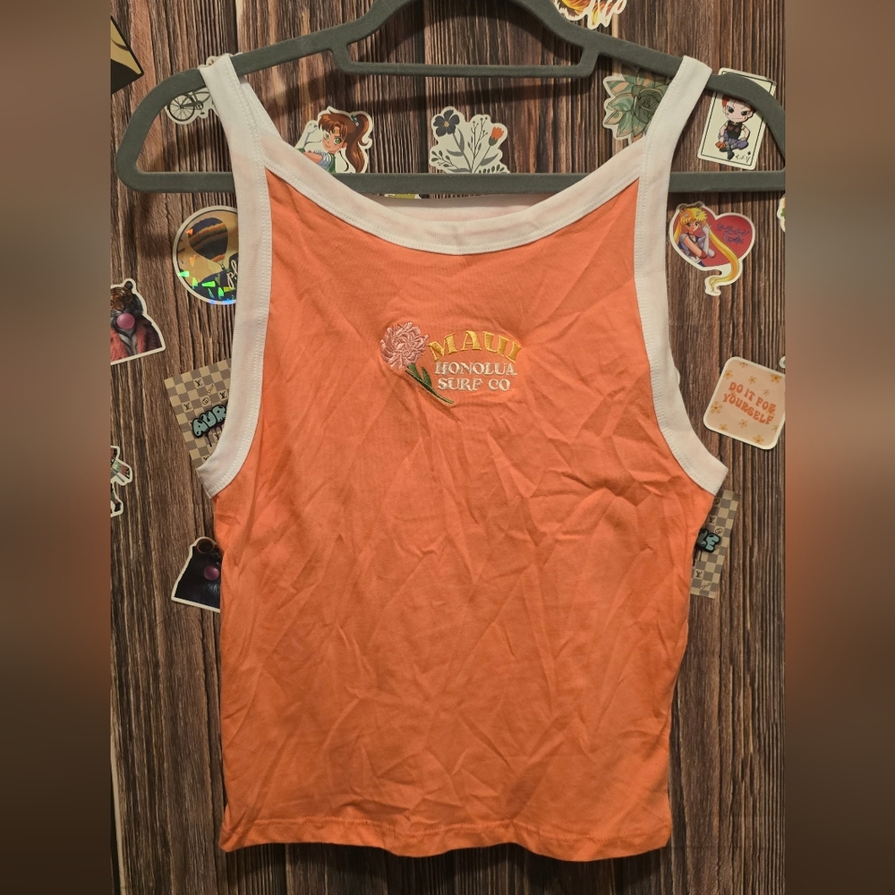 Maui Honolua Surf Co Orange Tank Top
